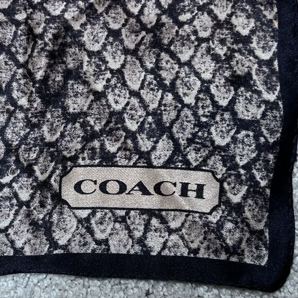Coach Black and Brown Scarf - Picture 2 of 10